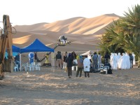 Riprese cinematografiche nel deserto del Sahara